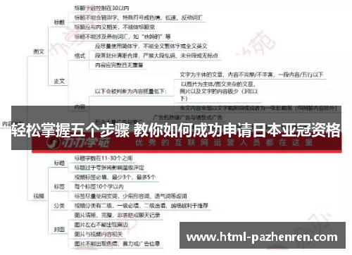 轻松掌握五个步骤 教你如何成功申请日本亚冠资格