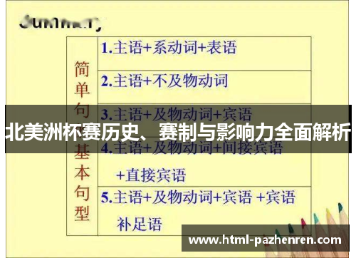 北美洲杯赛历史、赛制与影响力全面解析